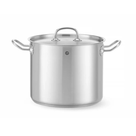 Oală înaltă din oțel inoxidabil cu capac, Kitchen Line, 32 l, diametru 36 cm, înălțime 32 cm | HENDI 837139