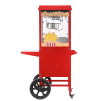 Mașină de popcorn cu cărucior, roșie, 1,155 kW, 230 V | HENDI 282830
