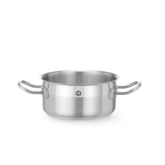 Oală joasă din oțel inoxidabil Profi Line, 1.5 l, diametru 16 cm, înălțime 7,5 cm | HENDI 830130