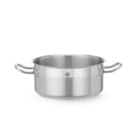 Oală joasă din oțel inoxidabil Profi Line, 2,8 l, diametru 20 cm, înălțime 9 cm | HENDI 830147