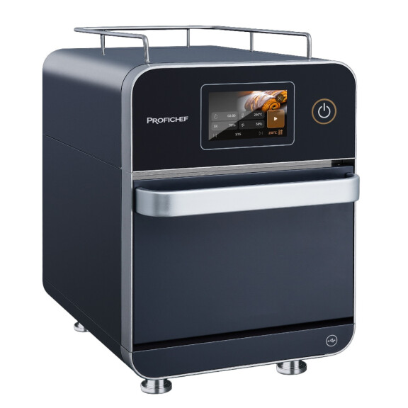 Cuptor cu convecție și microunde cu ecran tactil, 18 L, 230V/3.5 kW, negru | PROFICHEF PC09918