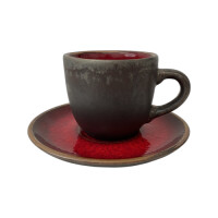 Ceașcă Bel 280 ml cu farfurioară 15 cm Still Cristall rubin | KERA CERAMIKA 2.3.4.RUBIN