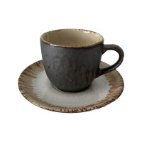 Ceașcă Bel 200 ml cu farfurioară 15 cm Still Cristall dolomit | KERA CERAMIKA 2.3.1.DOLOMIT