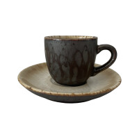 Ceașcă Bel 100 ml cu farfurioară 11 cm Still Cristall dolomit | KERA CERAMIKA 2.3.3.DOLOMIT