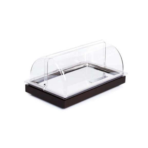 Tavă de răcire GN 1/1, oțel inoxidabil și lemn, cu capac culoare maro | APS 14941