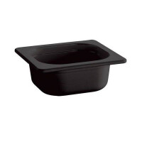 Recipient GN 1/6 adâncime 6,5 cm din melamină negru | APS 83748