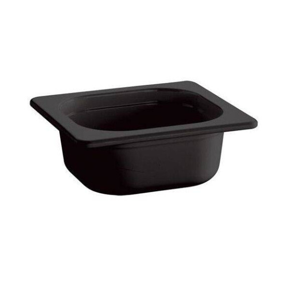 Recipient GN 1/6 adâncime 6,5 cm din melamină negru | APS 83748