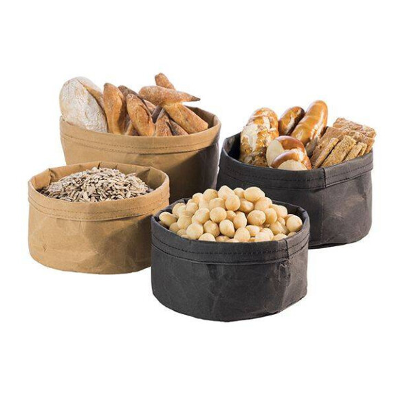 Pungă de hârtie pentru pâine neagră 24x24 cm | APS 30445