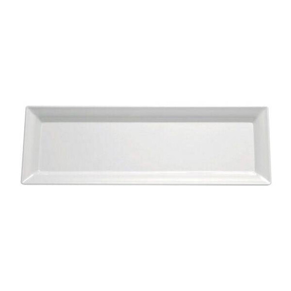 Tavă PURE din melamină albă 35,5x18 cm | APS 83403