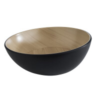 Bol melaminat FRIDA negru diam. 21,5 cm oblic | APS 84921