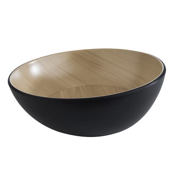 Bol melaminat FRIDA negru diam. 21,5 cm oblic | APS 84921