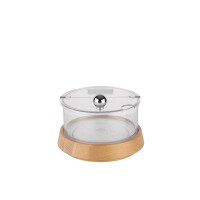 Mic bol răcoritor cu bază din lemn TOP FRESH cu insert și capac, 17.8x14 cm | APS 11812