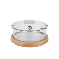 Bol mare de răcire cu bază din lemn TOP FRESH cu element de răcire și capac, 26x15 cm | APS 11817