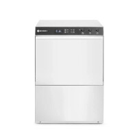 Mașină de spălat vase gastronomică Doppio cu dozator de detergent și pompă de evacuare, 230/400 V | HENDI 237366