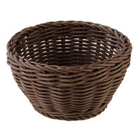 Coș pentru pâine din polipropilenă PROFI LINE, rotund, maro, 16x16x8 cm | APS 50603