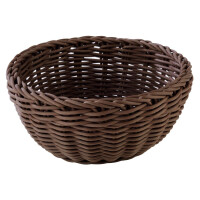 Coș pentru pâine din polipropilenă PROFI LINE, rotund, maro, 29x29x7 cm | APS 50612