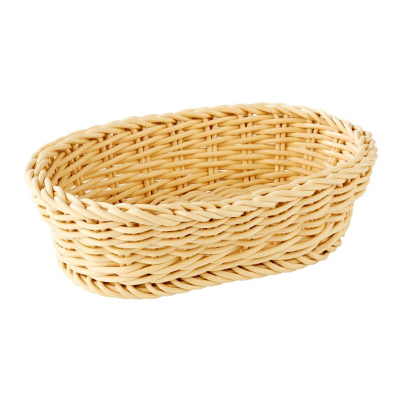 Coș din polipropilenă PROFI LINE, oval, bej deschis 19x12x6 cm | APS 50624