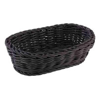 Coș din polipropilenă PROFI LINE, oval, negru, 19x12x6 cm | APS 50626