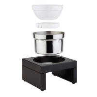 Bol răcitor BRIDGE cu bază din lemn, culoare wenge, 2,5 l, 27,5x27,5x14 cm | APS 14981