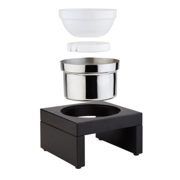 Bol răcitor BRIDGE cu bază din lemn, culoare wenge, 2,5 l, 27,5x27,5x14 cm | APS 14981