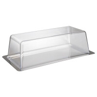 Tavă cu capac 33x17x10 cm, oțel inoxidabil, cu capac | APS 64