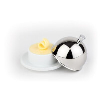 Recipient de unt din porțelan cu capac din oțel, 60 ml | APS 15921