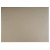 Suport de masă VELLURA, set 6 bucăți, piele ecologică, culoare gri, 45x32.5x0.1 cm | APS 60044