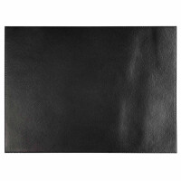 Suport de masă VELLURA, set 6 bucăți, piele ecologică, culoare neagră, 45x32.5x0.1 cm | APS 60046