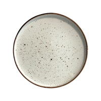 Farfurie întinsă cu margine Arondi Rustic crem 28 cm | KERA CERAMICA 18.1.RUSTIC CREM