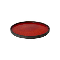 Farfurie întinsă cu margine Arondi rubin 20 cm | KERA CERAMIKA 18.3.RUBIN