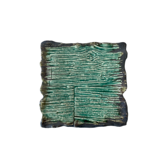 Farfurie plată dreptunghiulară Moku smarald 30 x 30 cm | KERA CERAMIKA 16.5.SMARALD