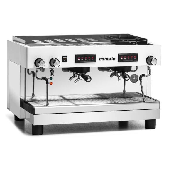 Espressor de cafea cu 2 grupuri, cu portafiltru, alb, 10,5 l, 4,5 kW, 230 V | CANARIO CAFE CC034