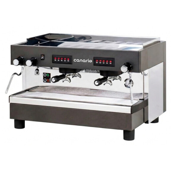 Espressor de cafea cu 2 grupuri, cu portafiltru, negru, 10,5 l, 4,5 kW, 230 V | CANARIO CAFE CC035