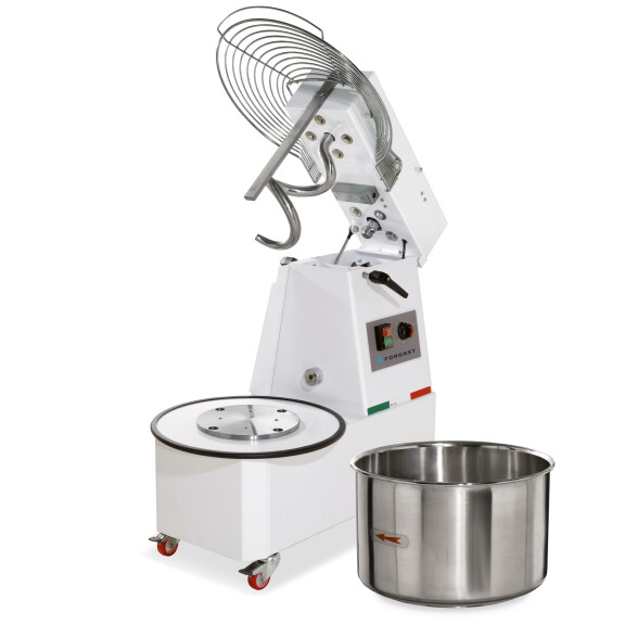 Mixer spiralat (malaxor), 33 l, cu cap rabatabil, 1.1 kW, 230 V | FORGAST FG10425