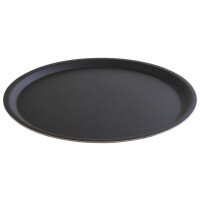 Tavă HAPPY HOUR antiderapantă, neagră, diametru 38 cm | APS 511