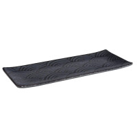 Tavă DARK WAVE, din melamină, neagră, 29x12x1.5 cm | APS 84906