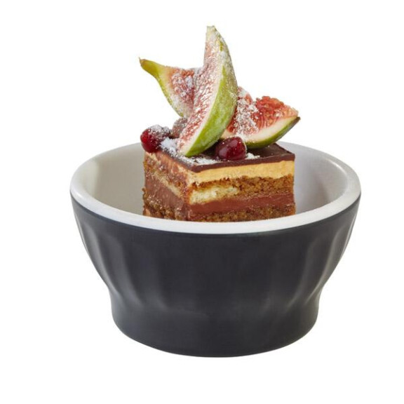 Bol HALFTONE, melamină, alb-negru, 8x4cm, 100 ml | APS 84217