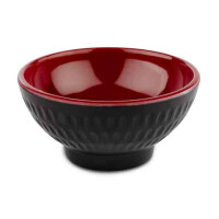 Bol ASIA PLUS, melamină, negru - roșu, 7.5x3.5 cm, 60 ml | APS 15416