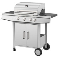 Grătar de grădină pe gaz cu dulap pentru butelie și arzător lateral, număr de arzătoare 3+1, 13.8 kW | FORGAST FG09107