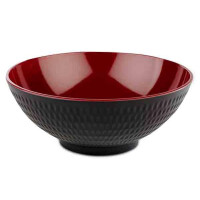 Bol ASIA PLUS, melamină, negru - roșu, 24x9.5 cm, 2.2 l | APS 15421