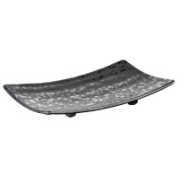 Tavă GLAMOUR, din melamină, negru-gri, 22x12x3 cm | APS 84377