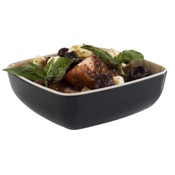 Bol FRIDA, melamină, negru - bej, 12.5x12.5x4.5 cm, 370 ml | APS 84937