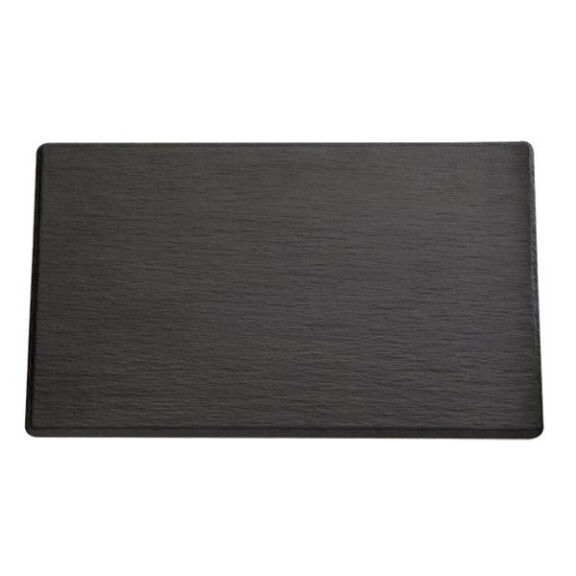 Tavă GN 1/4 SLATE, melamină, neagră, 26.4x16.2x1.2 cm | APS 83958