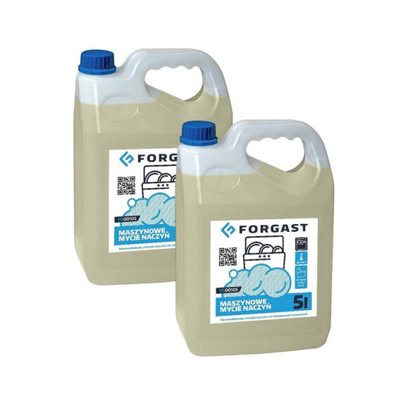 Lichid pentru spălat vase în mașini de spălat vase profesionale 2x5 l | FORGAST FG00105x2