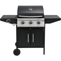 Grătar pe gaz BAVEN, 3+1, cu dulap, negru, 12,8 kW | LUND 99642