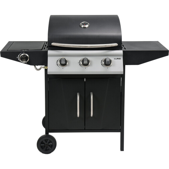 Grătar pe gaz BAVEN, 3+1, cu dulap, negru, 12,8 kW | LUND 99642