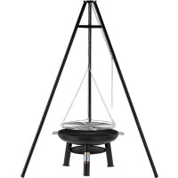 Grătar cu cărbuni suspendat pe trepied, grătar cu diametrul de 56,5 cm | LUND 99924