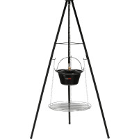 Grătar pe cărbuni cu ceaun, pe trepied, grătar cu diametrul de 49 cm | LUND 99933