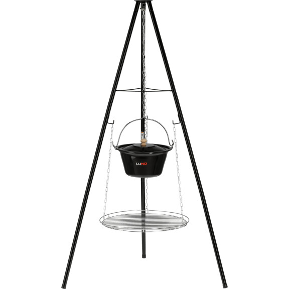 Grătar pe cărbuni cu ceaun, pe trepied, grătar cu diametrul de 49 cm | LUND 99933
