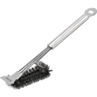 Perie de sârmă din oțel cu racletă pentru curățarea grătarului | YATO YG-20107